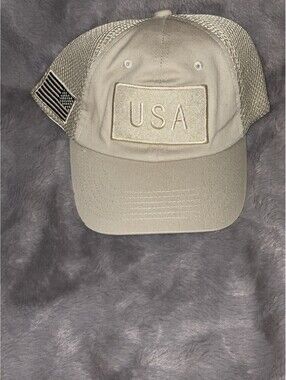 🎅🏻  Cap / Hat USA Tan New With Tag